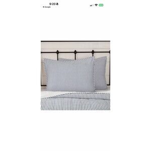 Sawyer Mill Farmhouse Blue Ticking Stripe Standard Sham 21x27 VHC Brands Cottage